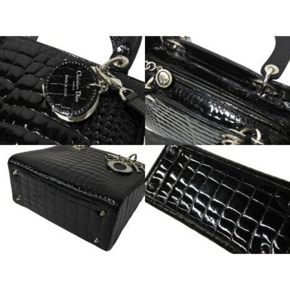 Dior handbag Christian leather Lady crocodile - Picture 6 of 8